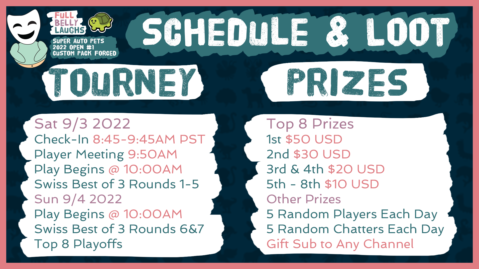 FBL SAP Open 1 Schedule and Prizes
